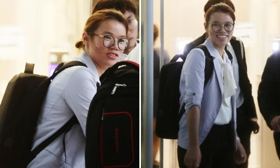 Wu Jiaying is accused of inflicting unnecessary physical pain and suffering to a two-year-old girl at a pre-school on May 11, 2022. Photos: The Straits Times