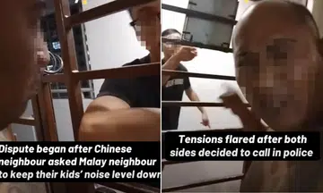  The two men talked to each other politely before matters escalated.