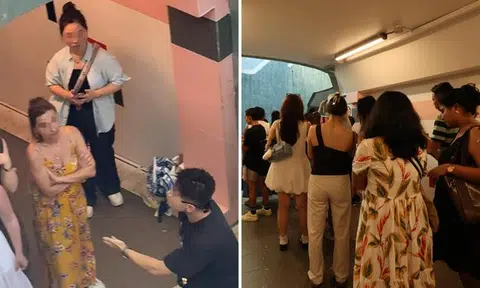 Tourists argue while queueing to take photos at Fort Canning, S'poreans do not get it