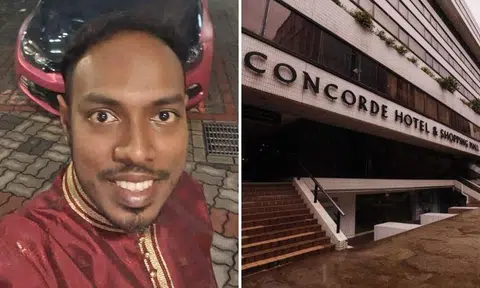 Mr Thevandran Shanmugam had fallen backwards down the stairs outside Concorde Shopping Mall in Orchard Road after allegedly being pushed in the chest by another man.