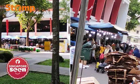Sengkang resident claims durian stalls block market entrance, seller asks for understanding