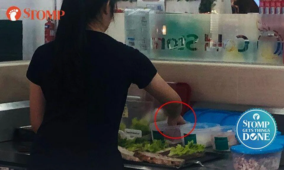 Cold Storage staff member counselled after Stomper sees her using bare hand to make sandwich