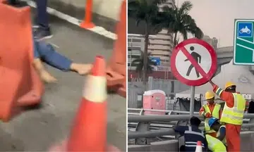 Woman knocked down while crossing Causeway on foot. 