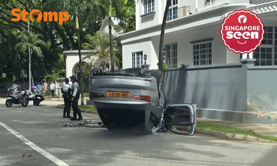 Stomper can't understand how Audi turned upside-down at Meyer Road, driver taken to hospital
