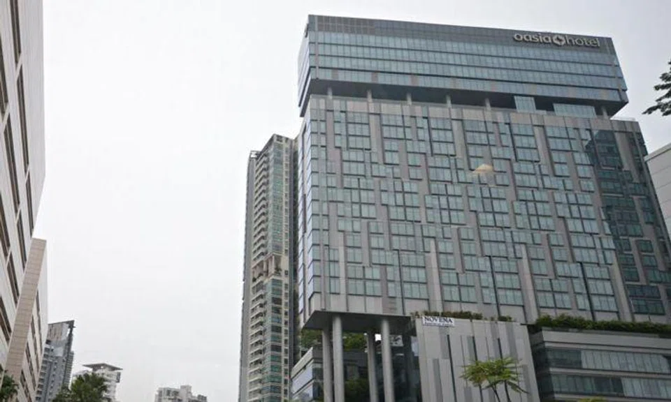 The two were serving their stay-home notices at Oasia Hotel in Novena. PHOTO: ST FILE