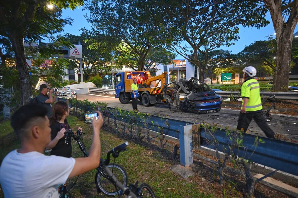 Mr Jeffery Loh was found in the charred wreckage and pronounced dead at the scene.