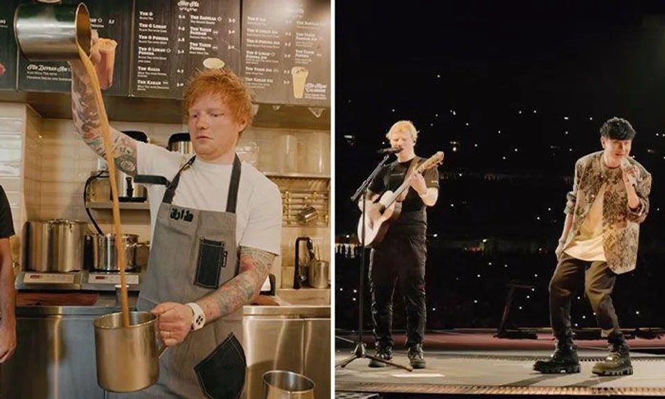British singer Ed Sheeran makes teh tarik, learns JJ Lin song in Mandarin while in Singapore