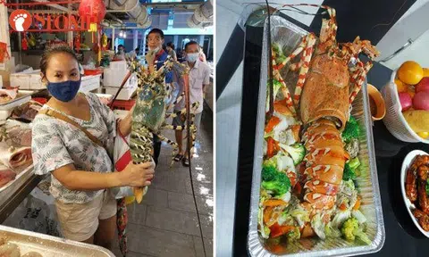 Stomper cooks massive lobster she found at Toa Payoh market: 'Its head was bigger than my face!'