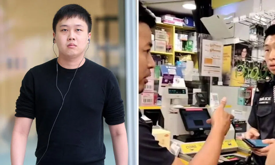 Jonathan Ong Jun Jie is claiming trial to three harassment charges, including two allegedly linked to a police officer. PHOTOS: ST/KELVIN CHNG, TIKTOK