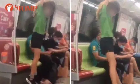 Sharing a video of the incident, Stomper Soyasauce said children were playing on the train.