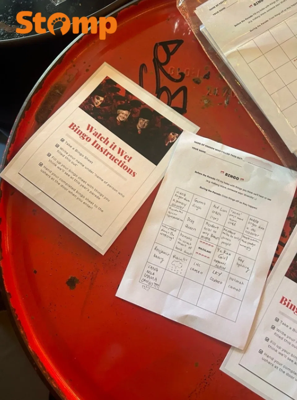 Watch It Wet 2024’s NDP Bingo cards