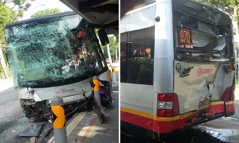 34 people injured after accident involving 2 buses at Bukit Batok bus stop