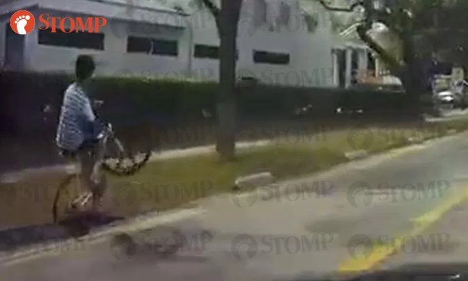Boy, you won't think this bicycle stunt is cool when you get into an accident