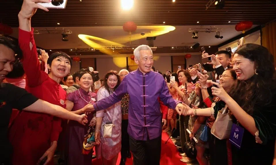 SM Lee Hsien Loong arrives at the spring reception held by the SCCC and SFCCA at the Singapore Chinese Cultural Centre on Jan 31.