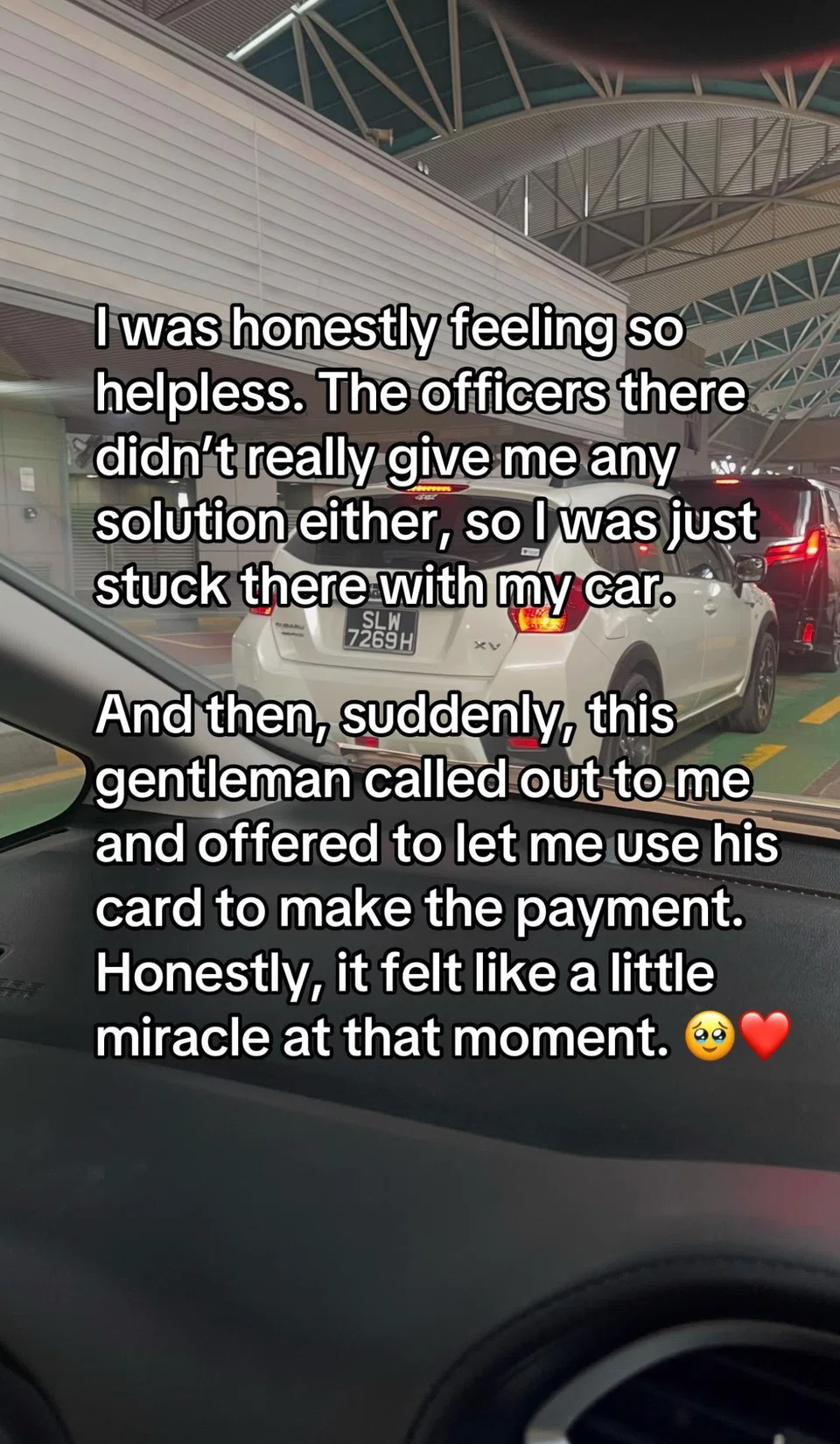 woman stuck at jb gantry finds stranger who helped her pay