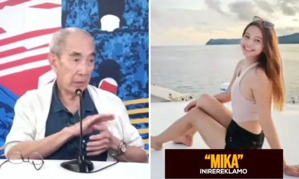 Mr Laurence Pang (left) appears during the Jan 17, 2025 episode of the public service programme of Filipino senator Raffy Tulfo. PHOTO: COURTESY OF RAFFY TULFO IN ACTION'S YOUTUBE ACCOUNT