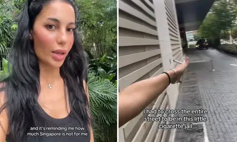 Influencer gripes about S'pore's vaping ban, calls smoking corner 'cigarette jail'
