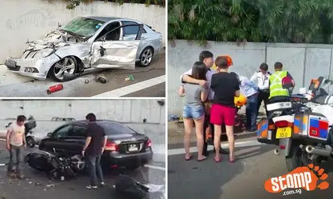 Driver dies after Mercedes allegedly goes against traffic and causes trail of destruction on AYE