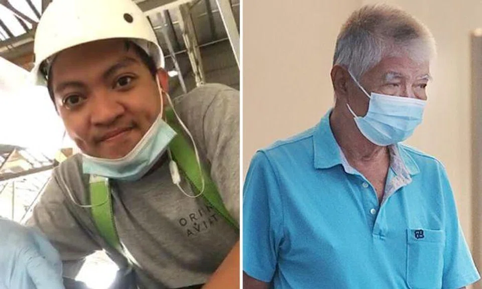 German Jr Miranda Gonzales (left) died after he was run over by a bus driven by Ku Chee Kong.