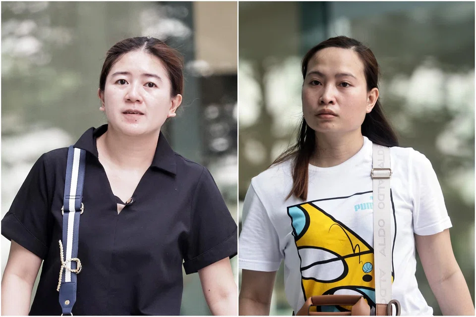 Torres Alyssa Riva Fernan (left) and Conol Almira Joy Torres were jailed for four and six weeks respectively on July 17.