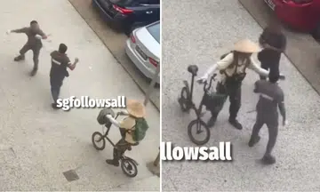 worker fight, HDB carpark, viral video