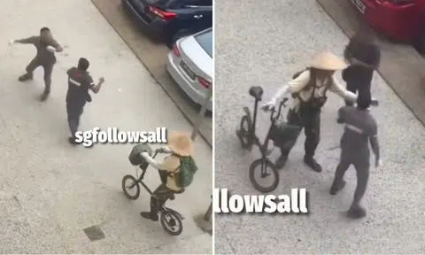 worker fight, HDB carpark, viral video
