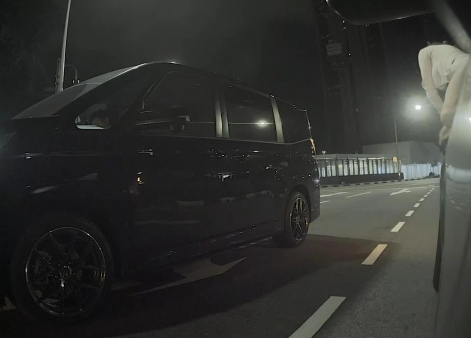 Chua's in-car camera footage showed how Zhang tried to escape through the car window at a traffic junction before he pulled her back. PHOTO: COURT DOCUMENTS