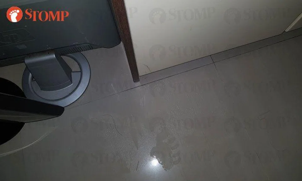 This is what happens to Beach Rd resident's floor after downstairs neighbour buys new air-con