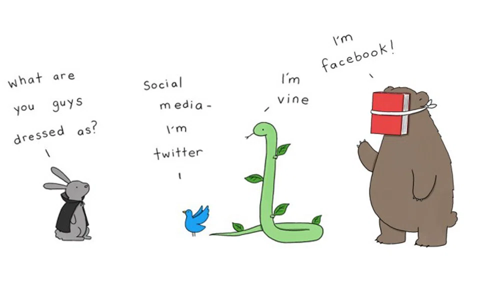 Cute illustrations show what it would be like if animals celebrated Halloween