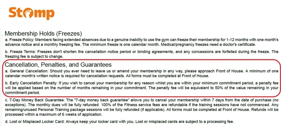 Fitness First member says classes not suited for her schedule and arthritis, shocked to face $587.50 cancellation fee