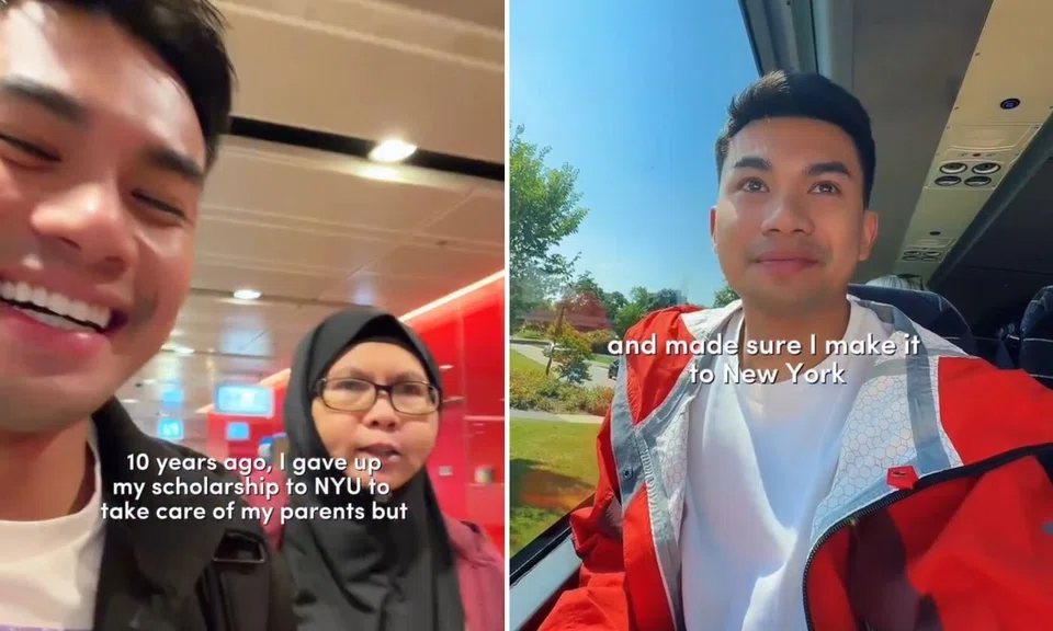 S’pore actor Zhin Sadali gave up NYU scholarship to care for parents, visits New York 10 years later