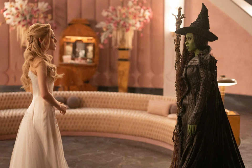 Wicked: For Good stars Ariana Grande (left) as Glinda and Cynthia Erivo (right) as Elphaba.
