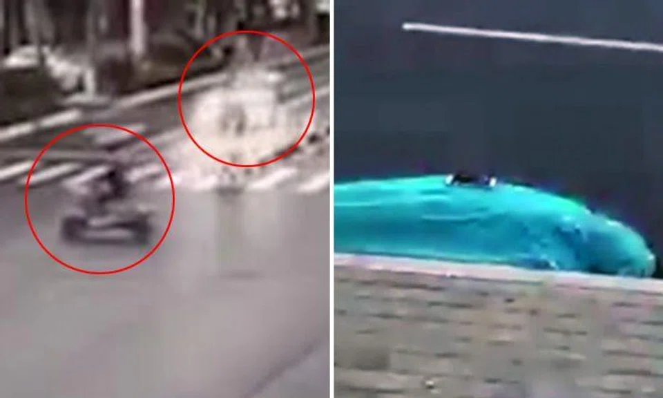 E-biker killed after being sent flying 100m in accident in China