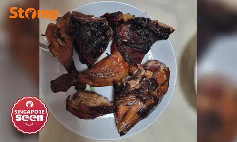 Kovan stall refutes Stomper's complaint that BBQ chicken is 'tasteless, burnt and hard like rock'