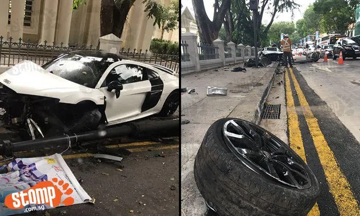 Million-dollar crash: 31-year-old Audi R8 driver arrested after mowing ...