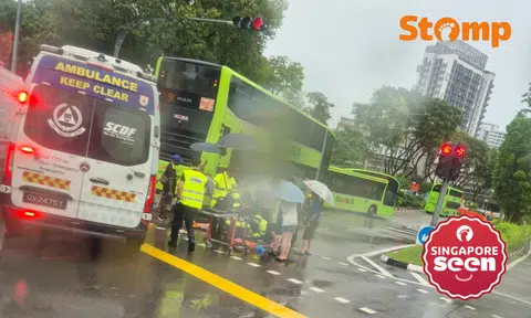 1 person taken to hospital after accident in Jurong East: 'Rainy day, please be careful'