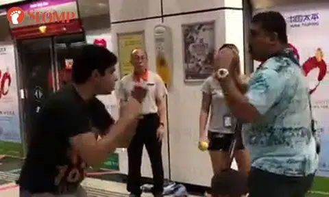 'MMA showdown' at Dhoby Ghaut MRT Station