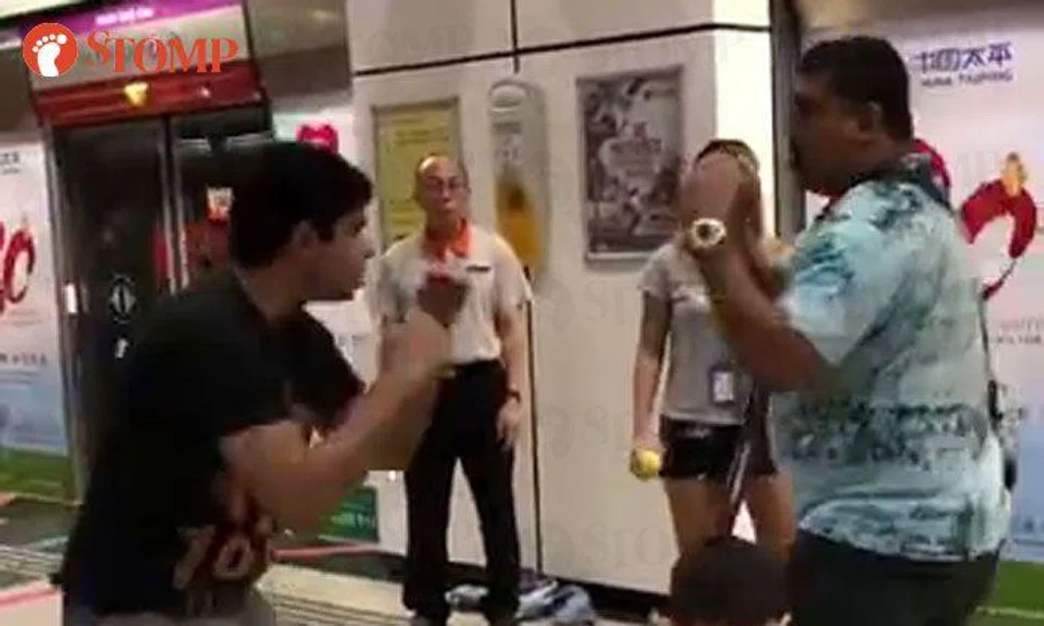 'MMA showdown' at Dhoby Ghaut MRT Station