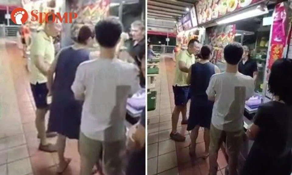 An angry woman was caught on video scolding a porridge seller for serving someone else before her at the Bukit Timah Market and Food Centre.