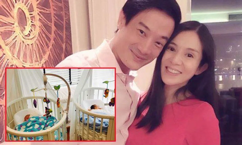 It's twins for actress Charlie Young and Singaporean hubby