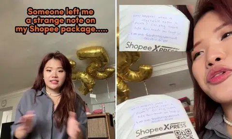 TikToker Nicole Liel was in the middle of recording a video at home when she was interrupted by a delivery.