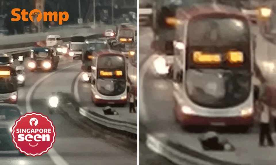 28-year-old motorcyclist injured after self-skid on PIE into Lorong 2 Toa Payoh