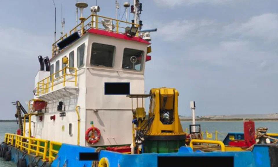 Police Coast Guard officers conducted a check on a Singapore-registered tugboat in the waters off Tuas at about 1.05am on Aug 13.
