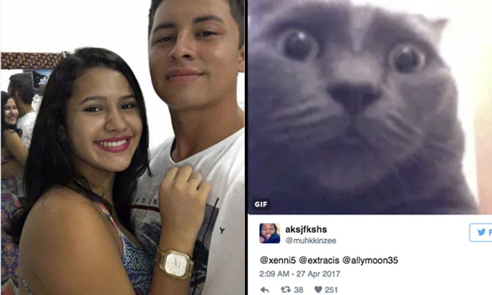 Can you see why the is freaking out over this couple's selfie