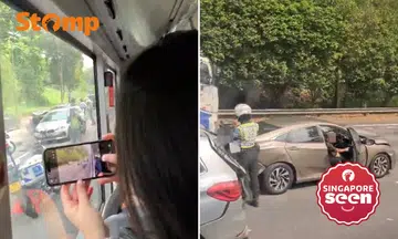 BKE accident involving 5 vehicles leads to 40-min jam, 3 sent to hospital