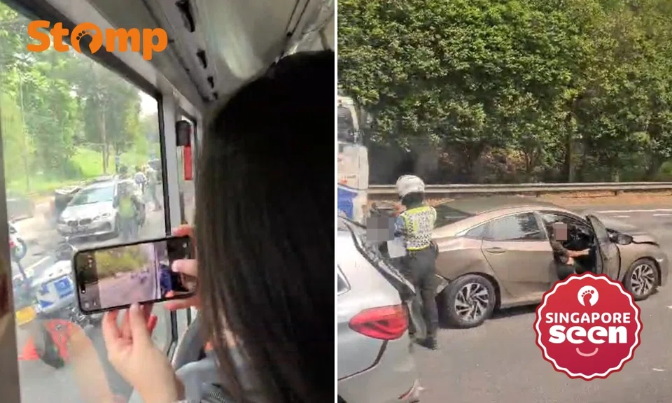 BKE accident involving 5 vehicles leads to 40-min jam, 3 sent to hospital