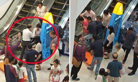 Rivervale Mall escalator suddenly stops, woman tumbles down 15 steps