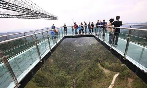China has unveiled yet another glass bridge -- and this one might be the most terrifying