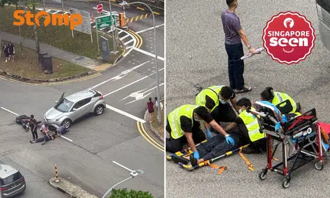 Motorcyclist, 30, taken to hospital after Tampines accident: 'I heard someone screaming'