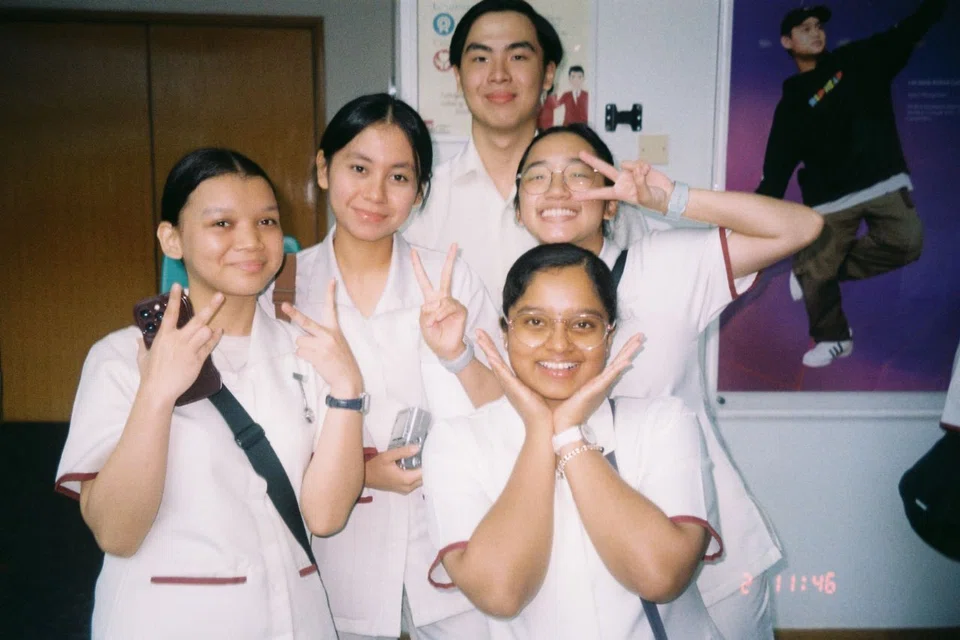 Aqilah with friends from ITE.